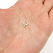 6MM White Sterling Silver Spring Ring Clasp